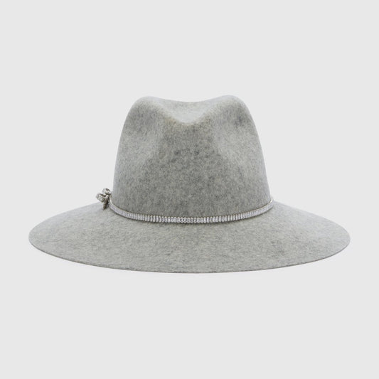 Hat with stone strap