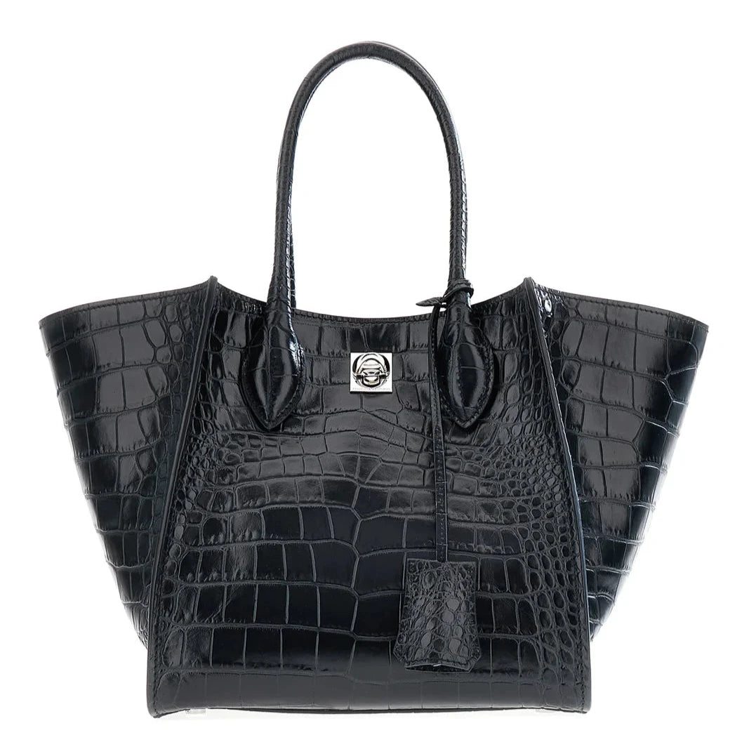 Crocodile-print Maggie bag