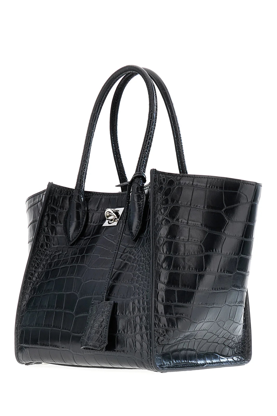 Crocodile-print Maggie bag